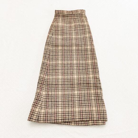 Pendleton Plaid Virgin Wool A Line Classic Skirt Brown Size 12 - Picture 5 of 6